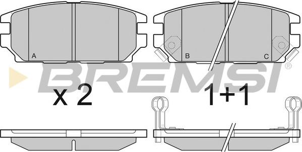 Bremsi BP3034 - Komplet Pločica, disk-kočnica www.molydon.hr