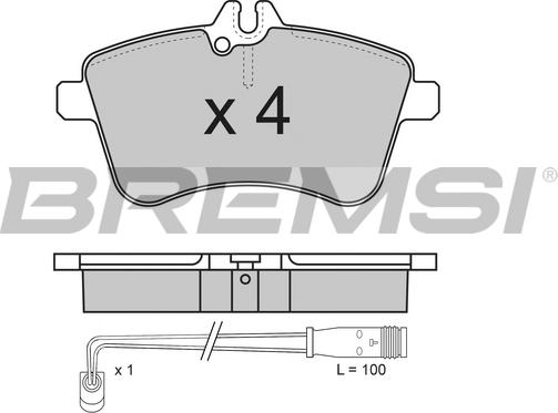 Bremsi BP3172 - Komplet Pločica, disk-kočnica www.molydon.hr