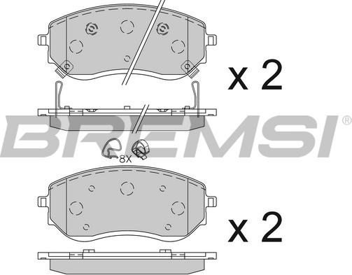 Bremsi BP3844 - Komplet Pločica, disk-kočnica www.molydon.hr