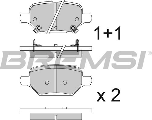 Bremsi BP3840 - Komplet Pločica, disk-kočnica www.molydon.hr