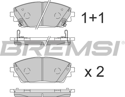 Bremsi BP3861 - Komplet Pločica, disk-kočnica www.molydon.hr