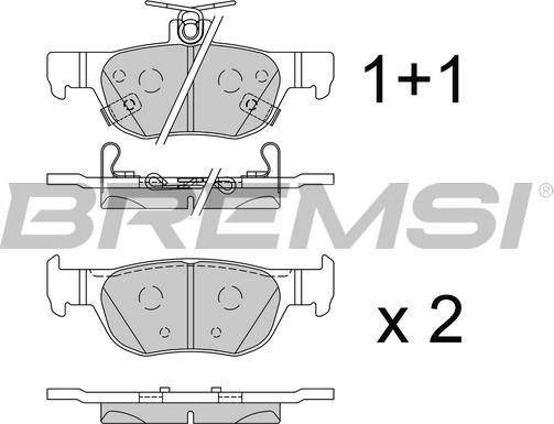 Bremsi BP3862 - Komplet Pločica, disk-kočnica www.molydon.hr