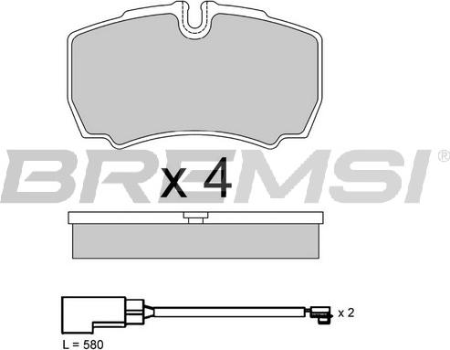 Bremsi BP3888 - Komplet Pločica, disk-kočnica www.molydon.hr