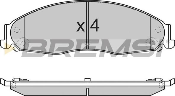 Bremsi BP3344 - Komplet Pločica, disk-kočnica www.molydon.hr