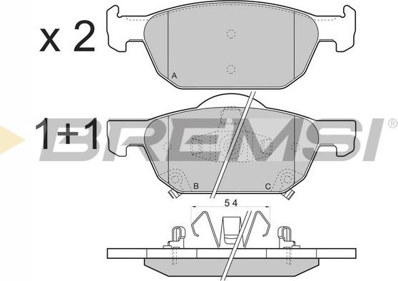 Bremsi BP3369 - Komplet Pločica, disk-kočnica www.molydon.hr