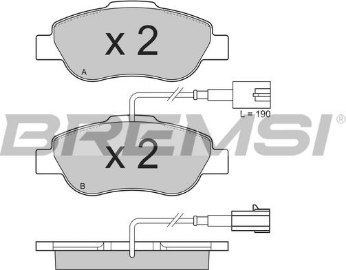 Bremsi BP3325 - Komplet Pločica, disk-kočnica www.molydon.hr