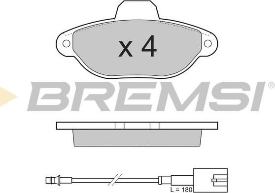 Bremsi BP3326 - Komplet Pločica, disk-kočnica www.molydon.hr