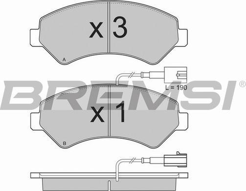 Bremsi BP3323TR - Komplet Pločica, disk-kočnica www.molydon.hr