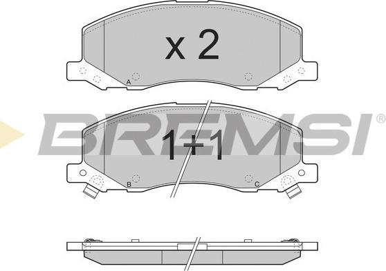 Bremsi BP3378 - Komplet Pločica, disk-kočnica www.molydon.hr