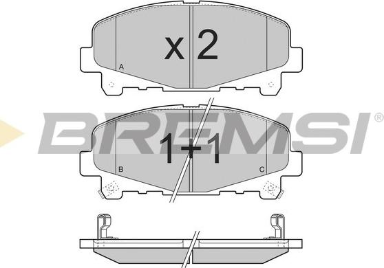 Bremsi BP3373 - Komplet Pločica, disk-kočnica www.molydon.hr