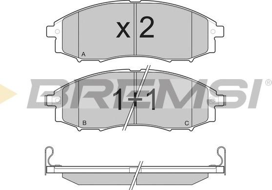 Bremsi BP3230 - Komplet Pločica, disk-kočnica www.molydon.hr