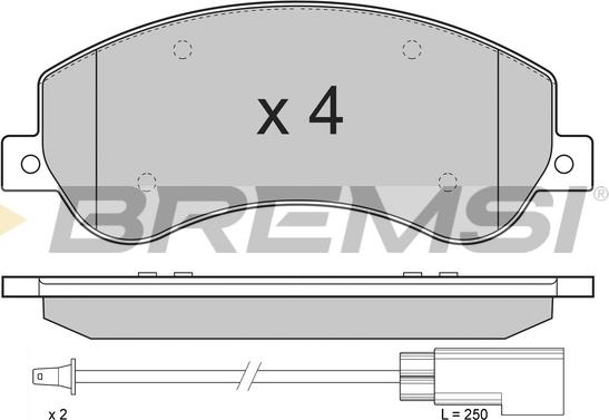 Bremsi BP3274 - Komplet Pločica, disk-kočnica www.molydon.hr