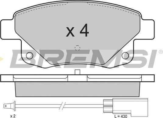 Bremsi BP3275 - Komplet Pločica, disk-kočnica www.molydon.hr