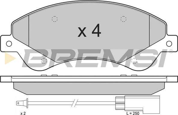 Bremsi BP3273 - Komplet Pločica, disk-kočnica www.molydon.hr