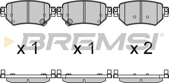 Bremsi BP3707 - Komplet Pločica, disk-kočnica www.molydon.hr