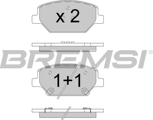 Bremsi BP3775 - Komplet Pločica, disk-kočnica www.molydon.hr