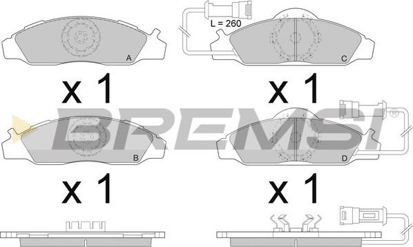 Bremsi BP2955 - Komplet Pločica, disk-kočnica www.molydon.hr