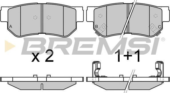 Bremsi BP2966 - Komplet Pločica, disk-kočnica www.molydon.hr