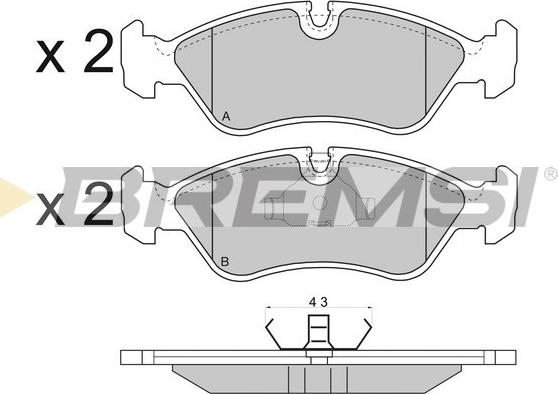 Bremsi BP2417 - Komplet Pločica, disk-kočnica www.molydon.hr