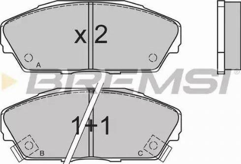 Bremsi BP2480 - Komplet Pločica, disk-kočnica www.molydon.hr