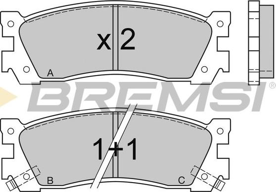 Bremsi BP2422 - Komplet Pločica, disk-kočnica www.molydon.hr