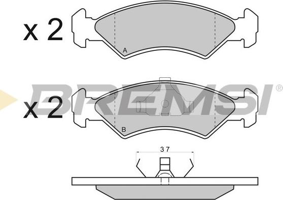 Bremsi BP2427 - Komplet Pločica, disk-kočnica www.molydon.hr