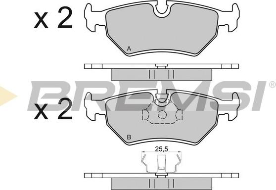 Bremsi BP2599 - Komplet Pločica, disk-kočnica www.molydon.hr