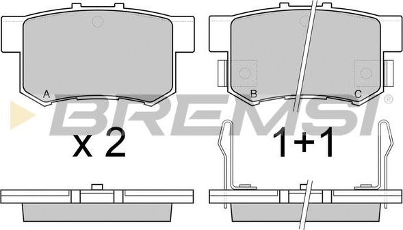 Bremsi BP2544 - Komplet Pločica, disk-kočnica www.molydon.hr