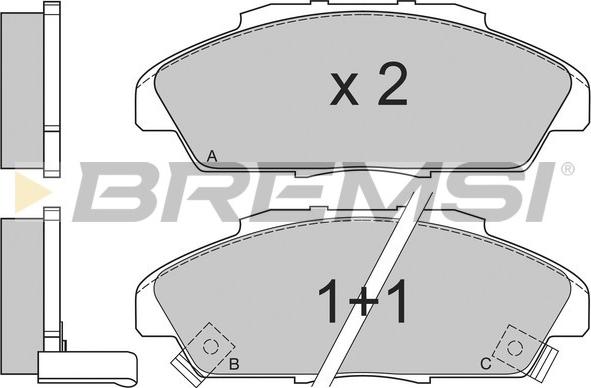 Bremsi BP2519 - Komplet Pločica, disk-kočnica www.molydon.hr