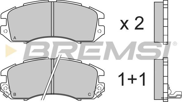 Bremsi BP2535 - Komplet Pločica, disk-kočnica www.molydon.hr