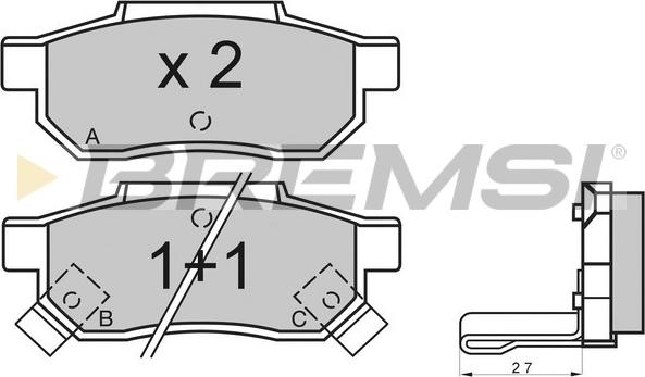 Bremsi BP2530 - Komplet Pločica, disk-kočnica www.molydon.hr