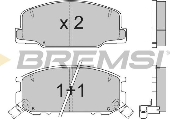 Bremsi BP2537 - Komplet Pločica, disk-kočnica www.molydon.hr