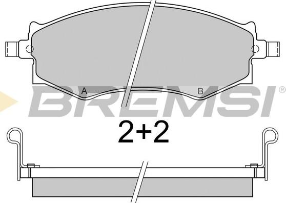 Bremsi BP2572 - Komplet Pločica, disk-kočnica www.molydon.hr