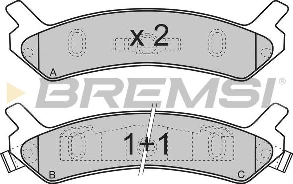 Bremsi BP2655 - Komplet Pločica, disk-kočnica www.molydon.hr