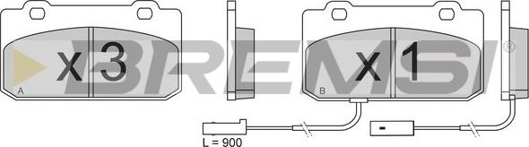 Bremsi BP2608 - Komplet Pločica, disk-kočnica www.molydon.hr