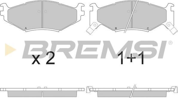 Bremsi BP2629 - Komplet Pločica, disk-kočnica www.molydon.hr