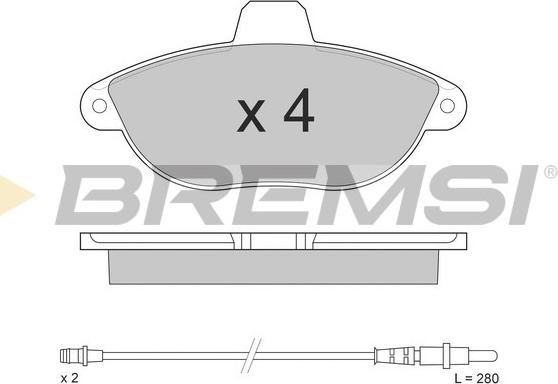 Bremsi BP2678 - Komplet Pločica, disk-kočnica www.molydon.hr