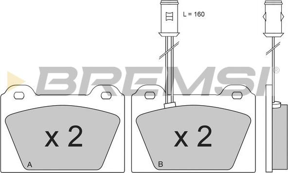 Bremsi BP2164 - Komplet Pločica, disk-kočnica www.molydon.hr