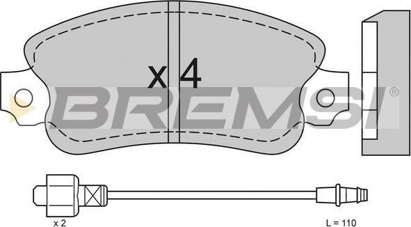 Bremsi BP2127 - Komplet Pločica, disk-kočnica www.molydon.hr