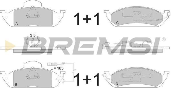 Bremsi BP2897 - Komplet Pločica, disk-kočnica www.molydon.hr