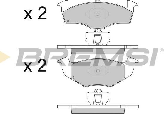 Bremsi BP2808 - Komplet Pločica, disk-kočnica www.molydon.hr