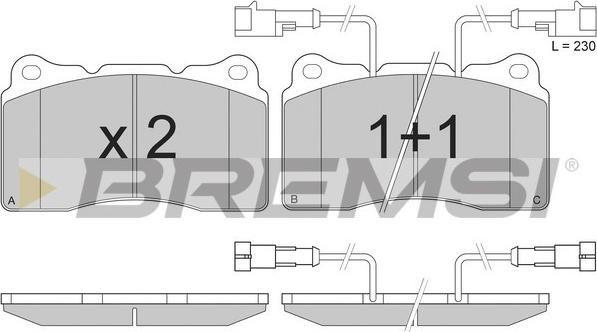 Bremsi BP2836 - Komplet Pločica, disk-kočnica www.molydon.hr