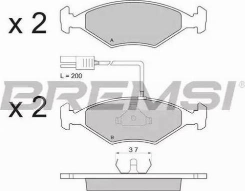 Bremsi BP2823 - Komplet Pločica, disk-kočnica www.molydon.hr