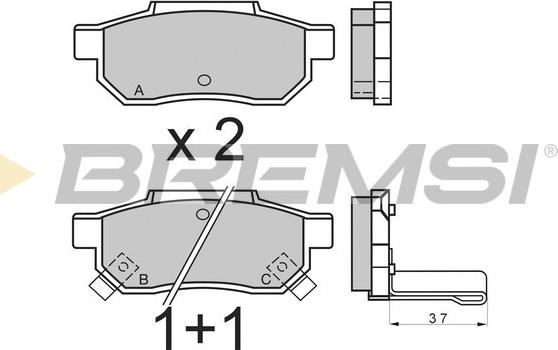 Bremsi BP2396 - Komplet Pločica, disk-kočnica www.molydon.hr