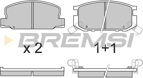 Bremsi BP2308 - Komplet Pločica, disk-kočnica www.molydon.hr