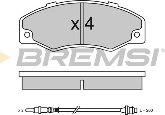 Bremsi BP2320 - Komplet Pločica, disk-kočnica www.molydon.hr