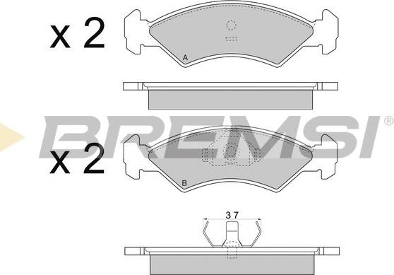 Bremsi BP2263 - Komplet Pločica, disk-kočnica www.molydon.hr