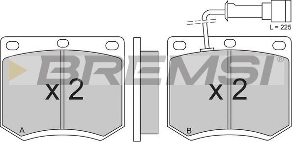 Bremsi BP2205 - Komplet Pločica, disk-kočnica www.molydon.hr