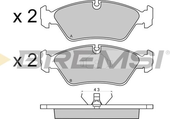 Bremsi BP2231 - Komplet Pločica, disk-kočnica www.molydon.hr