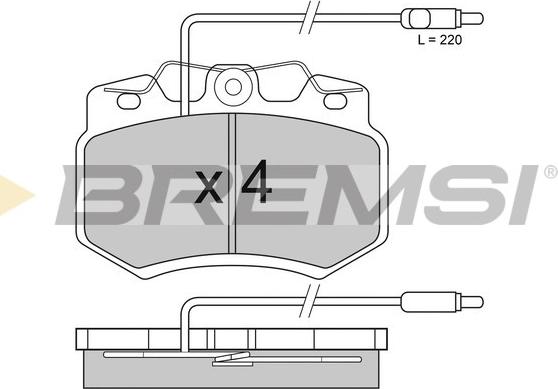 Bremsi BP2276-1 - Komplet Pločica, disk-kočnica www.molydon.hr